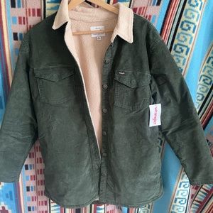 BRAND NEW!!! Corduroy Olive Mens Lined Button Up Jacket